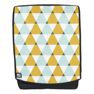 Sac À Dos Motif jaune en bon état géométrique moderne de
