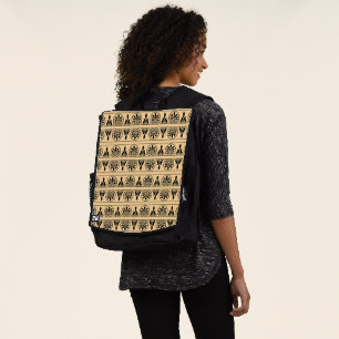 Sac À Dos Motif Méditerranéen Arabesque Grec Brun