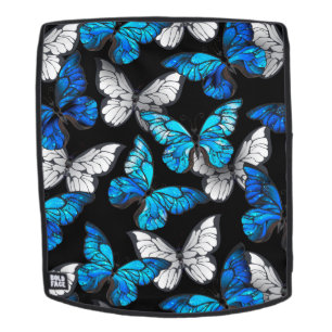 Sac À Dos Motif sans couleur foncée avec papillons bleus Mor