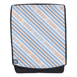 Sac À Dos Motif tribal aztèque orange bleu mignon