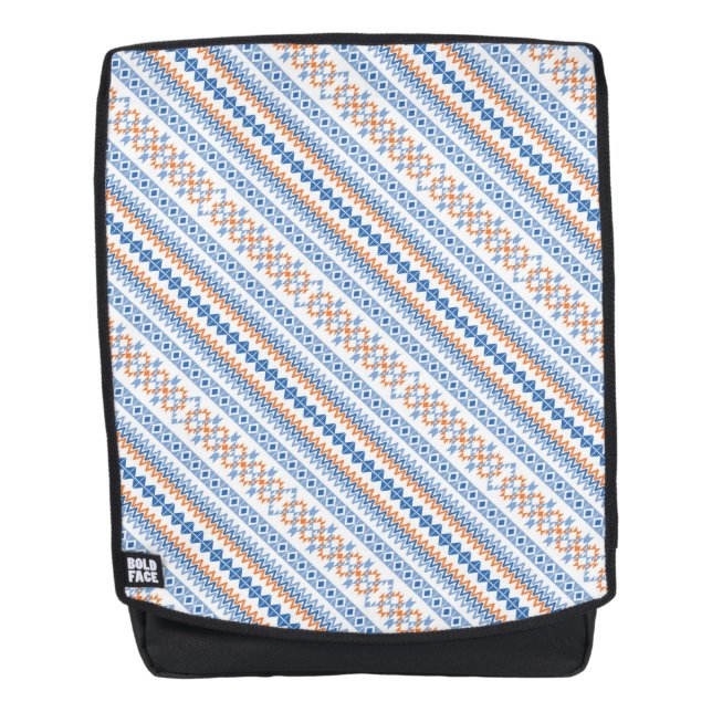Sac À Dos Motif tribal aztèque orange bleu mignon (Devant)