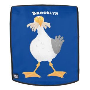 Sac À Dos Mouette drôle avec frites dessin animé