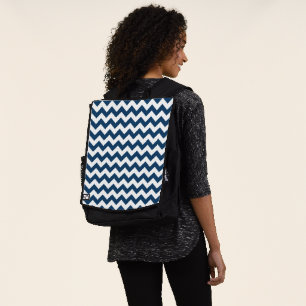 Sac À Dos Navy Zigzag, Navy Chevron, Motif géométrique