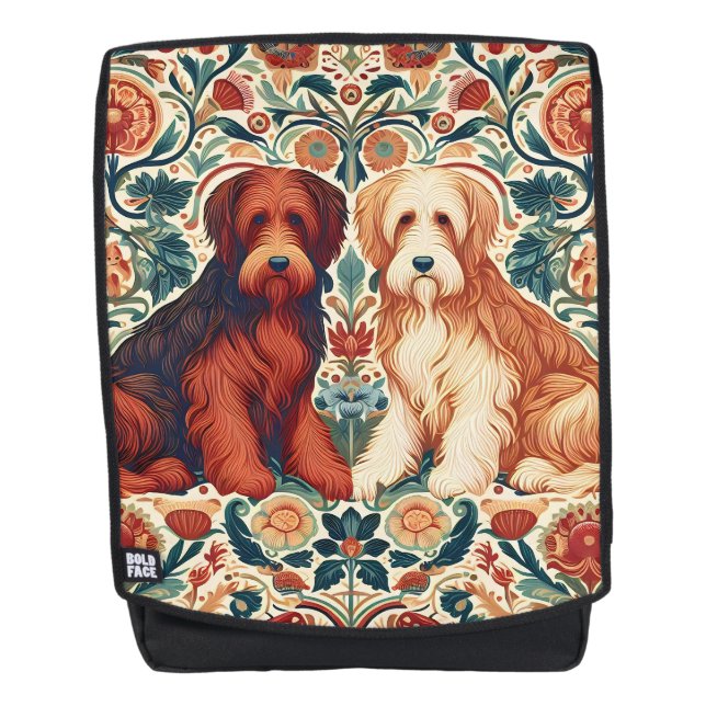 Sac À Dos Ornamental Dogs Textile Art inspired by William (Devant)