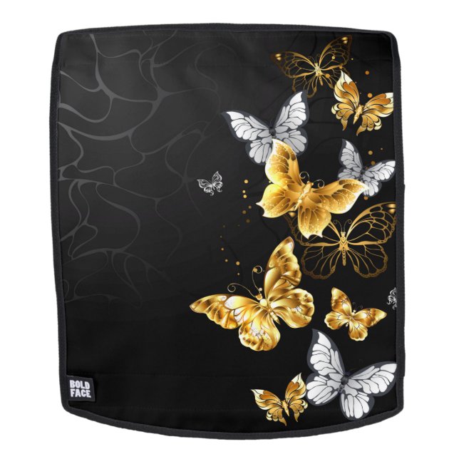 Sac À Dos Papillons blancs et dorés (Devant amovible)