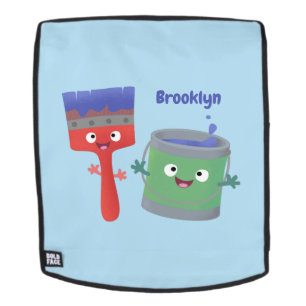 Sac À Dos Personnages de peinture et de pinceau mignons