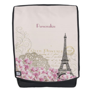 Sac À Dos Personnalisation de la Tour Eiffel Vintage Paris