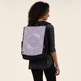 Sac à dos personnalisé Lavender Elegant Damask