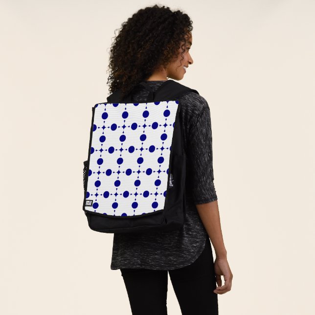 Sac À Dos Points de bleu marine, Motif à pois, Pois (Porté)