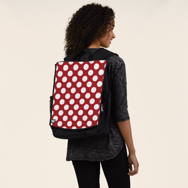 Sac À Dos Pois rouges, Motif à points polka, points, pointil (Porté)
