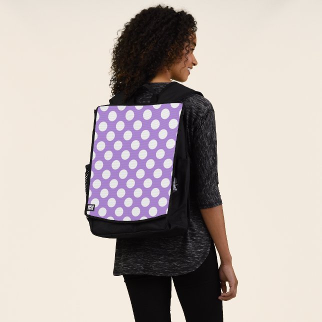 Sac À Dos Pois violets, Motif à points Polka, points, pointi (Porté)