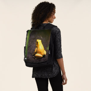 Sac À Dos Portrait de grenouille jaune frappant