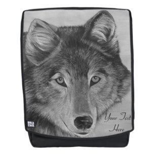 Sac À Dos portrait de la faune de loup gris