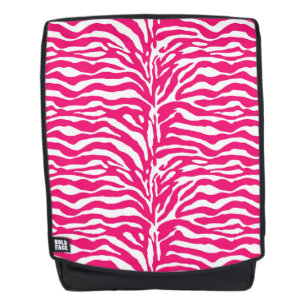 Sac À Dos Poster de animal sauvage, Zèbre à Fuchsia rose et