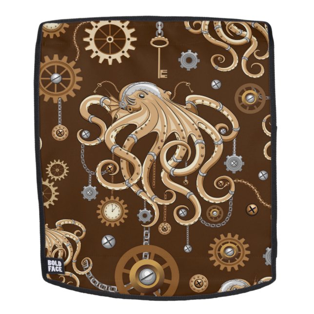Sac À Dos Poulpe Steampunk Rétro Fantastique Mécanique (Devant amovible)
