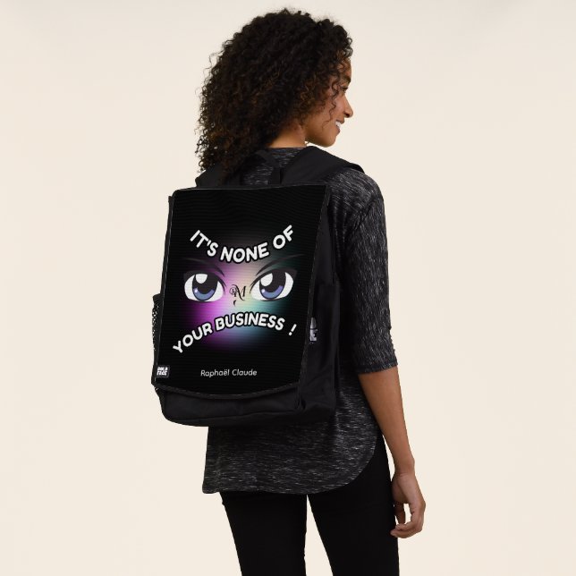 Sac à dos pour adultes : Aucun du vôtre (noir) (Porté)