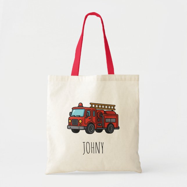 Sac à dos pour enfants camion de pompier rouge mig (Devant)