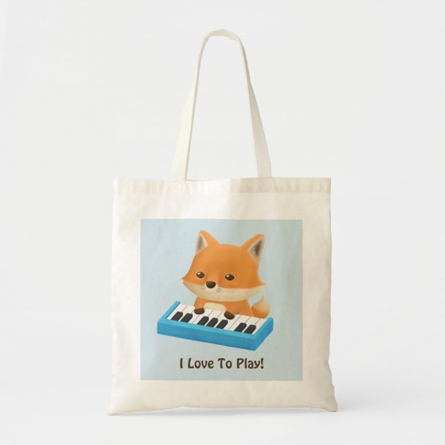 Sac à dos pour enfants Little Fox aime jouer du pi (Devant)