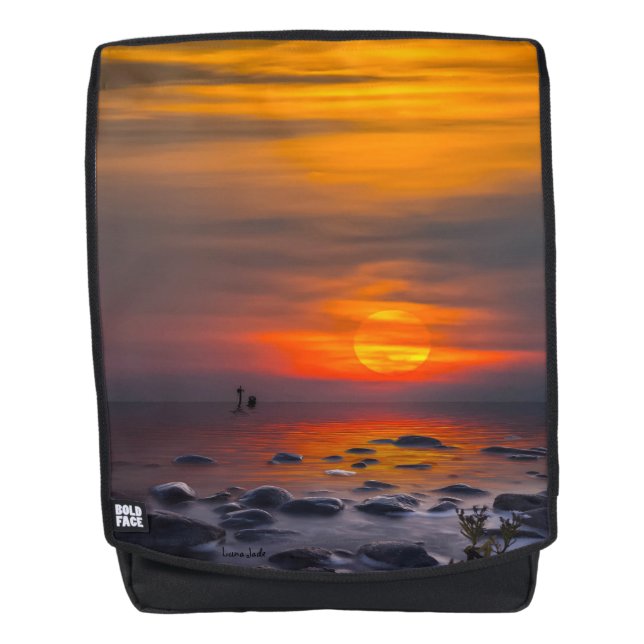 Sac À Dos Réflexions sur le coucher du soleil sur une côte r (Devant)
