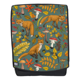 Sac À Dos Renard d'automne sur pin vert