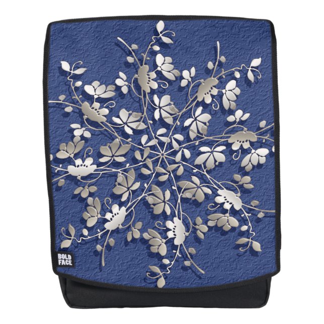 Sac À Dos Rétro mandala métallique sur l'arrière - plan (Devant)