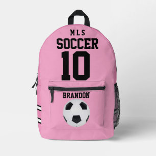 sac à dos rose soccer rose joueur personnalisé gol