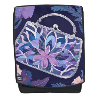 Sac À Dos Roses de Nuit Violettes art IA