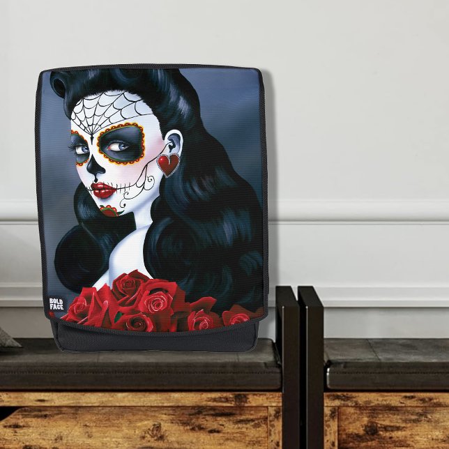Sac À Dos Roses Rouges Élégantes Femme Gothique Crâne en Suc (Créateur téléchargé)