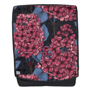 Sac À Dos Rouge lilas sur bleu foncé