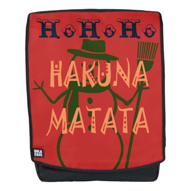Sac À Dos Saison de Noël Ici Nous Venons Hohoho Hakuna Matat (Devant)