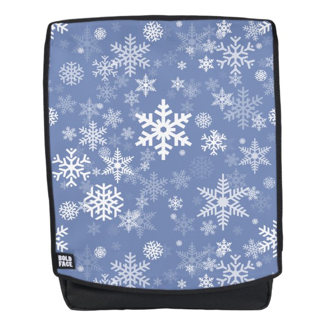 Sac À Dos Snowflakes Personnaliser graphique Arrière - plan  (Devant)
