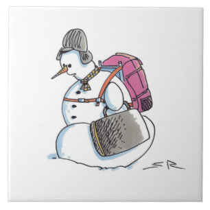 Sac à dos Snowman grande carreaux en céramique
