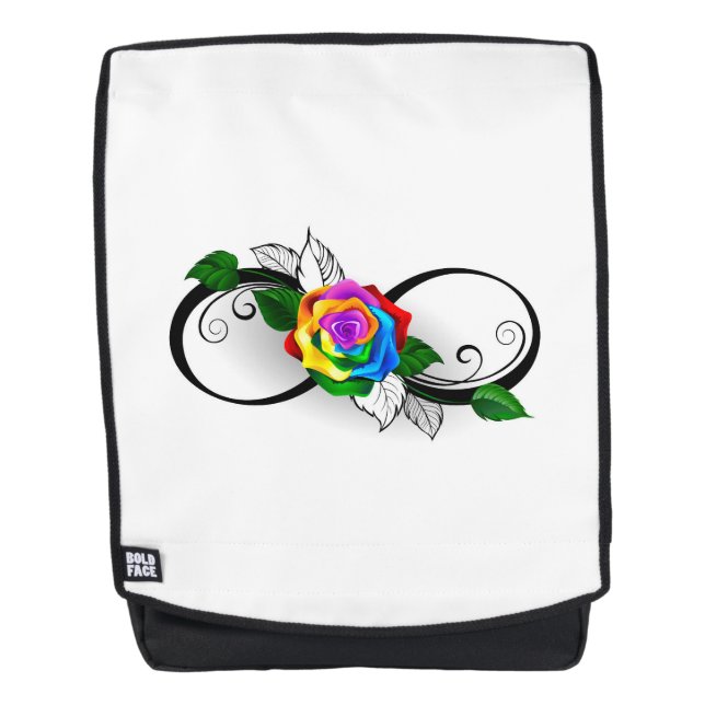 Sac À Dos Symbole d'infini avec rose arc-en-ciel (Devant)