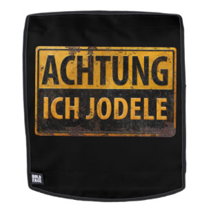 Sac À Dos SYMBOLE Yodel allemand ACHTUNG ICH JODELE Lustig