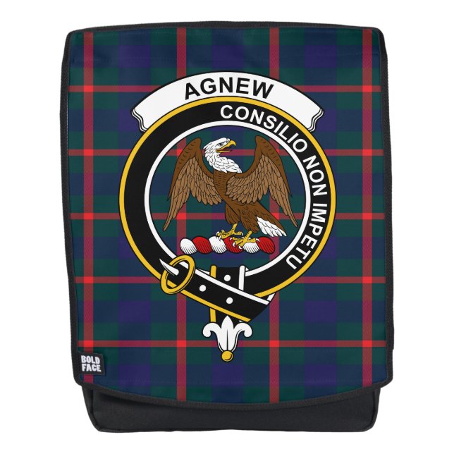 Sac À Dos Tartan De Cimier De Clan Agnew (Devant)