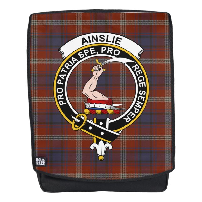 Sac À Dos Tartan De L'Ancien Clan Ainslie (Devant)