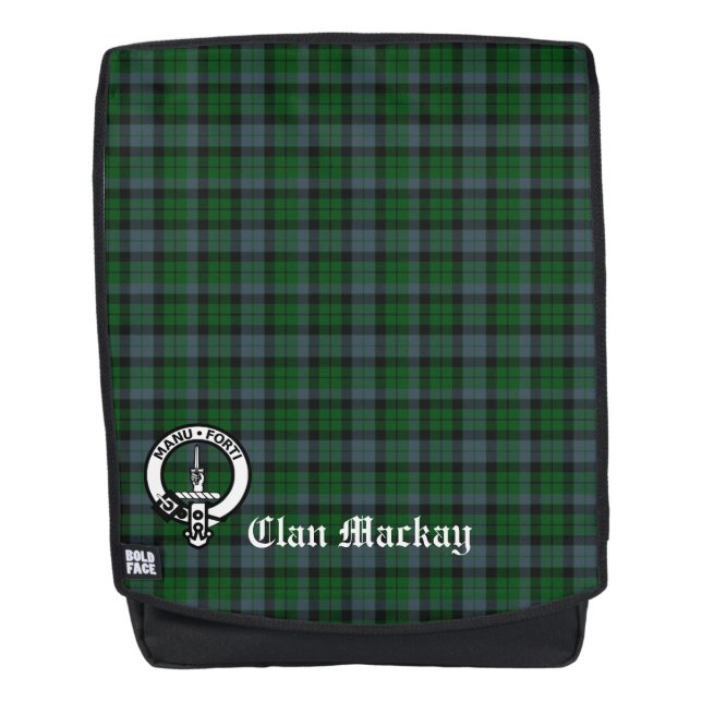 Sac À Dos Tartan et insigne de Clan Mackay (Devant)