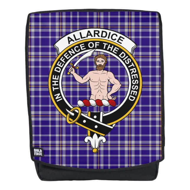 Sac À Dos Tartan Plaid De L'Allardice Clan Crest (Devant)