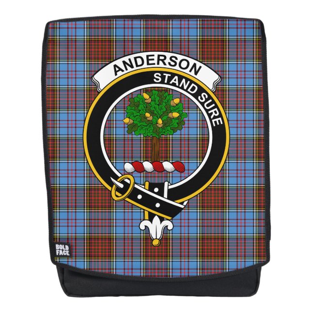 Sac À Dos Tartan Plaid De L'Anderson Moderne Clan Crest (Devant)