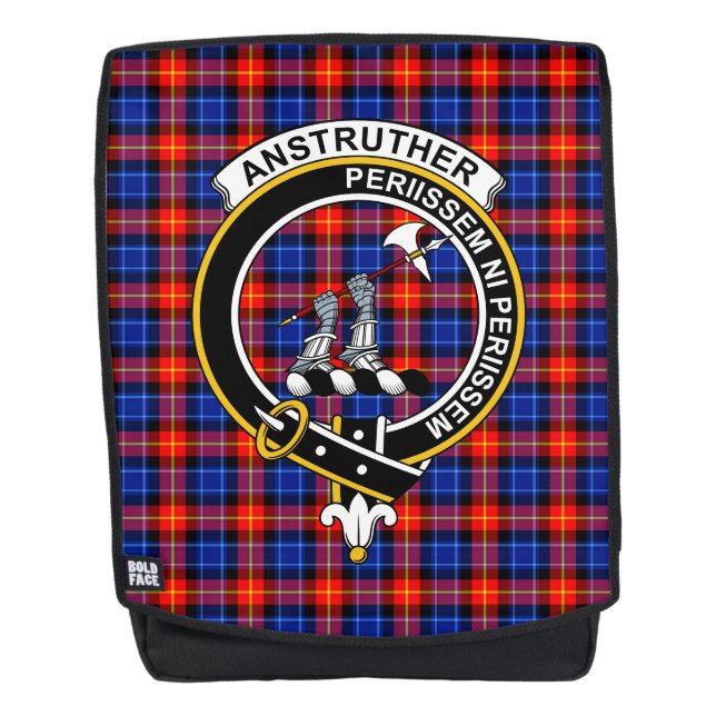 Sac À Dos Tartan Plaid De L'Arête De Clan Anstruther (Devant)