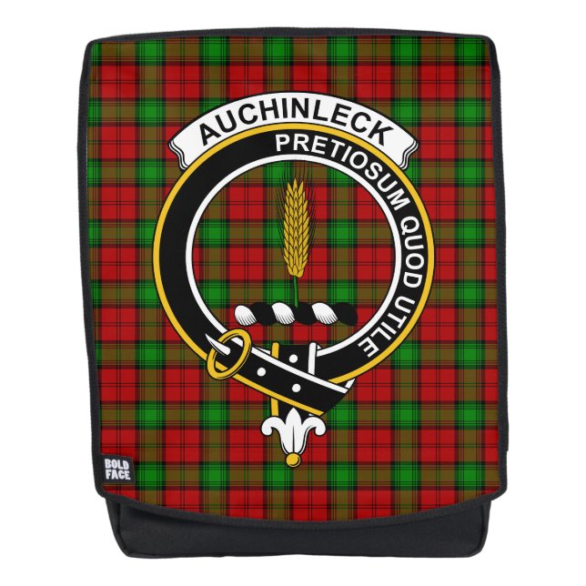 Sac À Dos Tartan Plaid De L'Auchinleck Clan Crest (Devant)