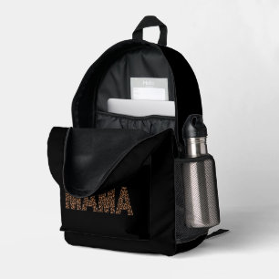 Sac à dos tendance avec design 'Mama' imprimé léop