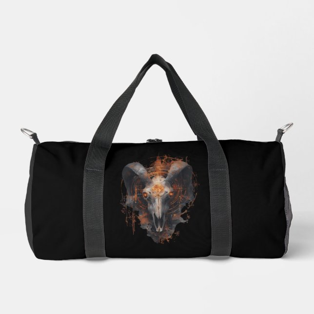 Sac à dos tête de bélier Occultisme Steampunk Art  (Recto)