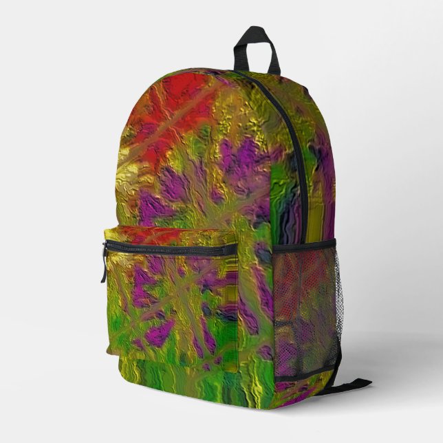 Sac à dos "Textured Florals" (Sac imprimé coupé co (Coin arrière droit)