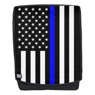 Sac À Dos Thin Blue Line Police Cops American Flag