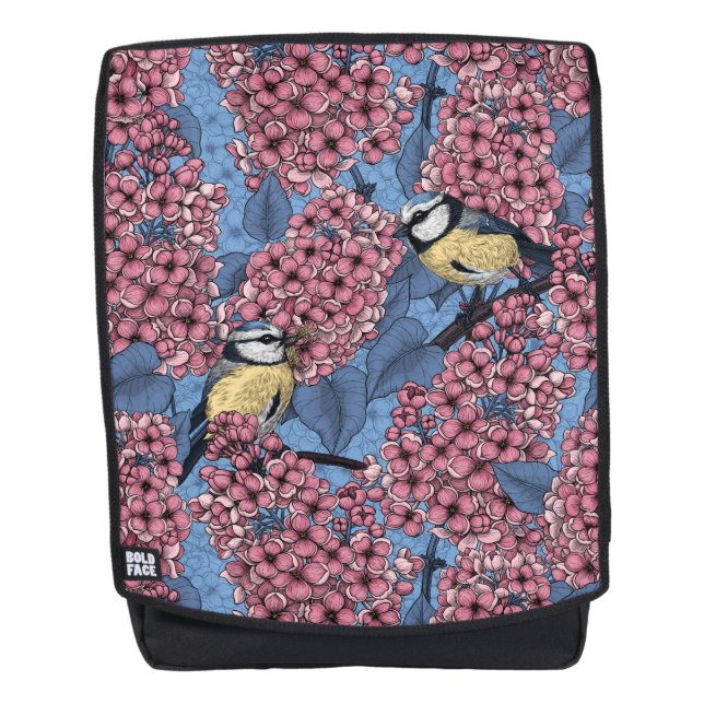 Sac À Dos Tit birds dans le jardin lilas (Devant)