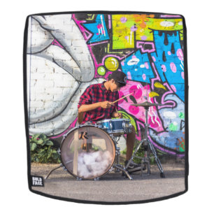 Sac à dos tout-en-un imprimé Cool de tambour gra