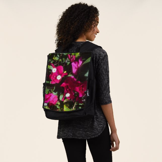 Sac À Dos Tropical Floral Print, Retro Mood (Porté)