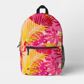 Sac à dos tropical | Imprimé feuille de palmier et