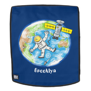Sac À Dos Un astronaute amusant dans l'espace et la bande de